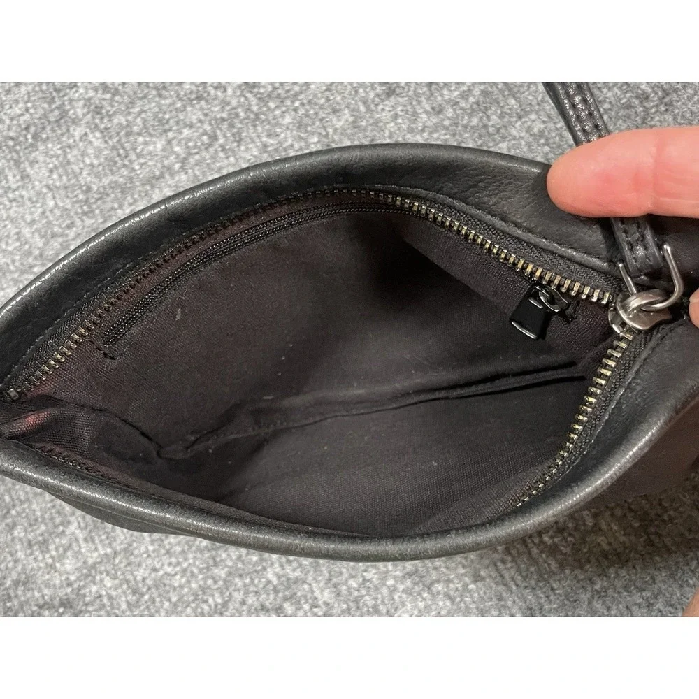 Liebeskind Berlin Leather Wristlet Clutch Wallet Women's Black Phone Carrier